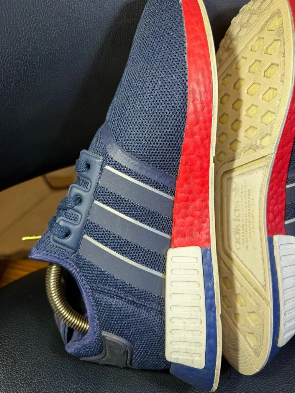 Adidas Mens NMD R1 Navy/Silver/Scarlet Los Angelas FY1162 Sz 11